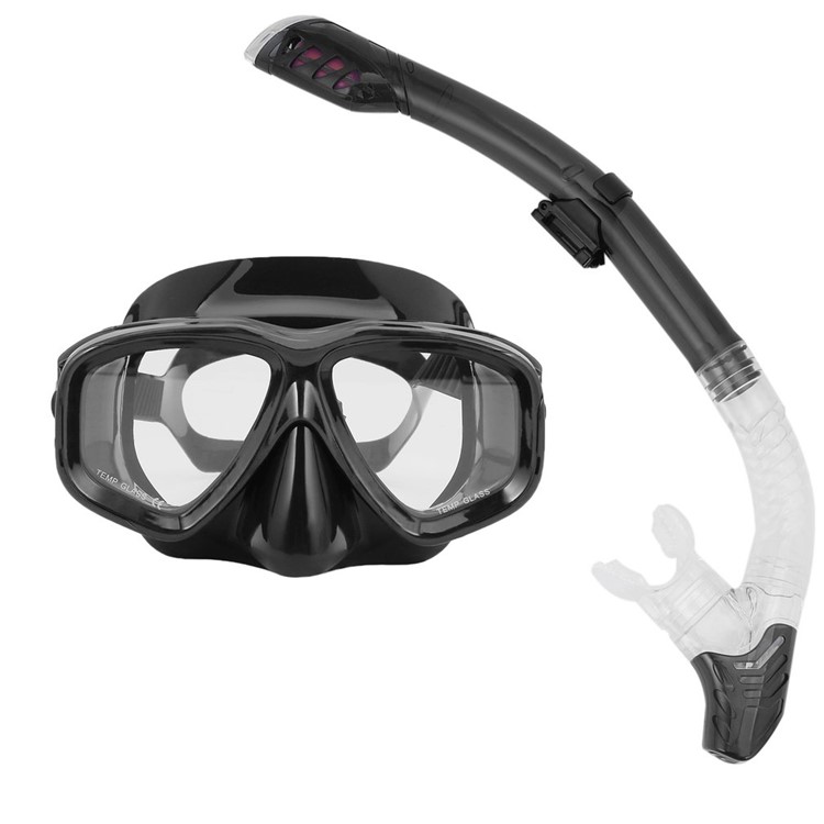 Professional Diving Mask + Goggles + Silicone Breathing Tube Water Sports Equipment Set-2