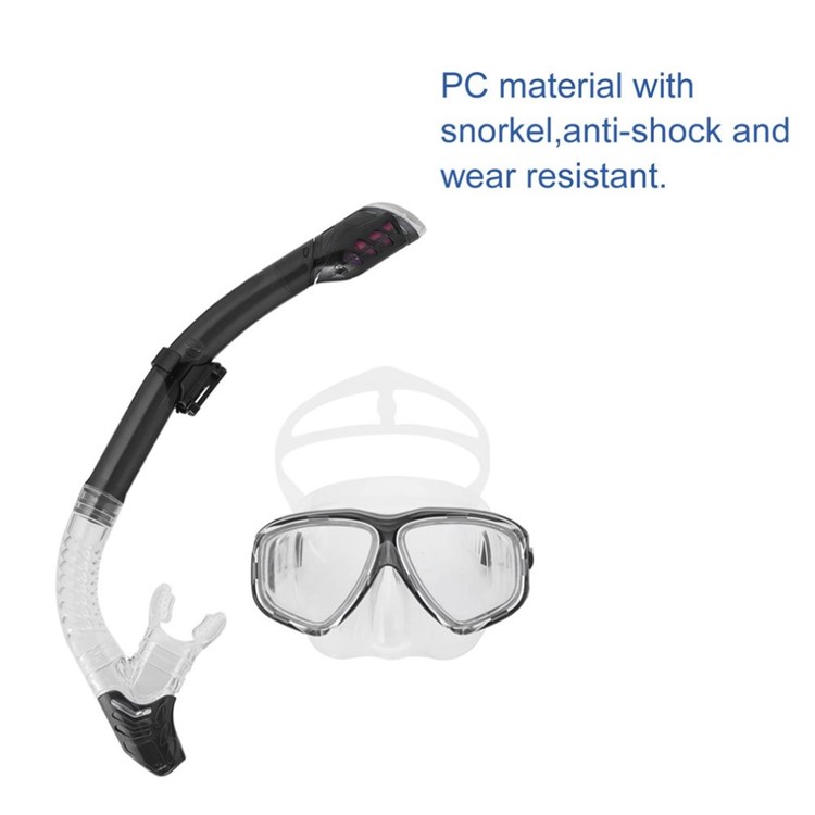 Professional Diving Mask + Goggles + Silicone Breathing Tube Water Sports Equipment Set-7