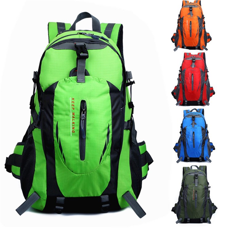 Water-repellent Wearable Nylon Travel Climbing Hiking Backpack Bag - Rose-2