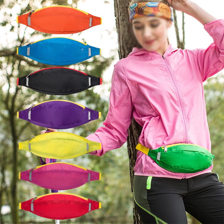 HUWAIJIANFENG Outdoor Sports Running Waist Pouch Bag with Earphone Hole - Sapphire Blue-2