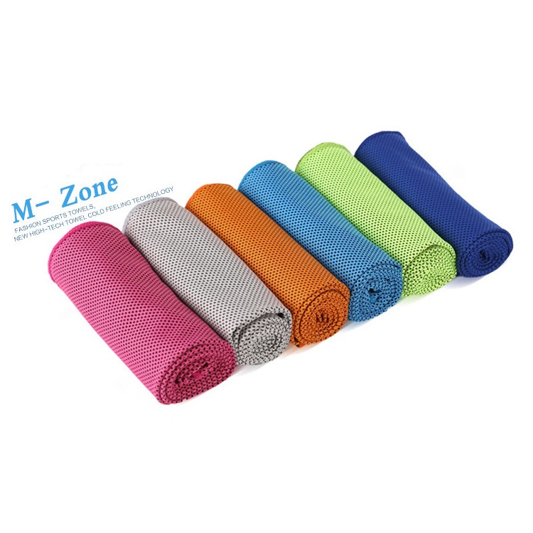 ROMIX 120 x 30cm Sports Gym Cooling Towel with Pop Can - Grey-1