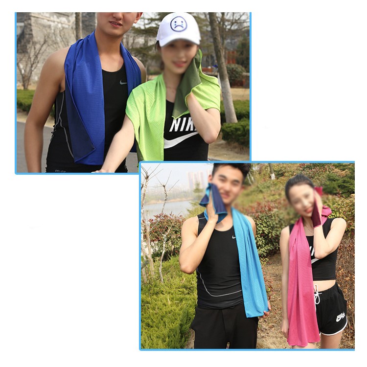 ROMIX Sports Gym Breathable Cooling Towel 120 x 30cm - Baby Blue-15