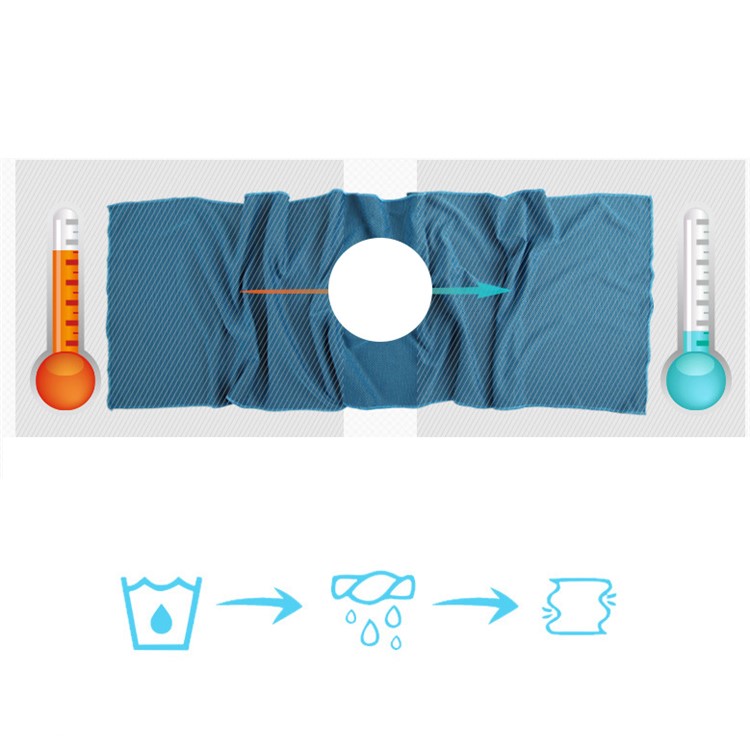 ROMIX Sports Gym Breathable Cooling Towel 120 x 30cm - Baby Blue-4