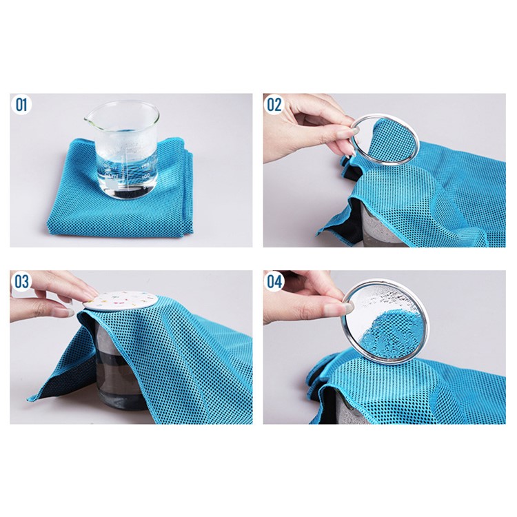 ROMIX Sports Gym Breathable Cooling Towel 120 x 30cm - Baby Blue-5