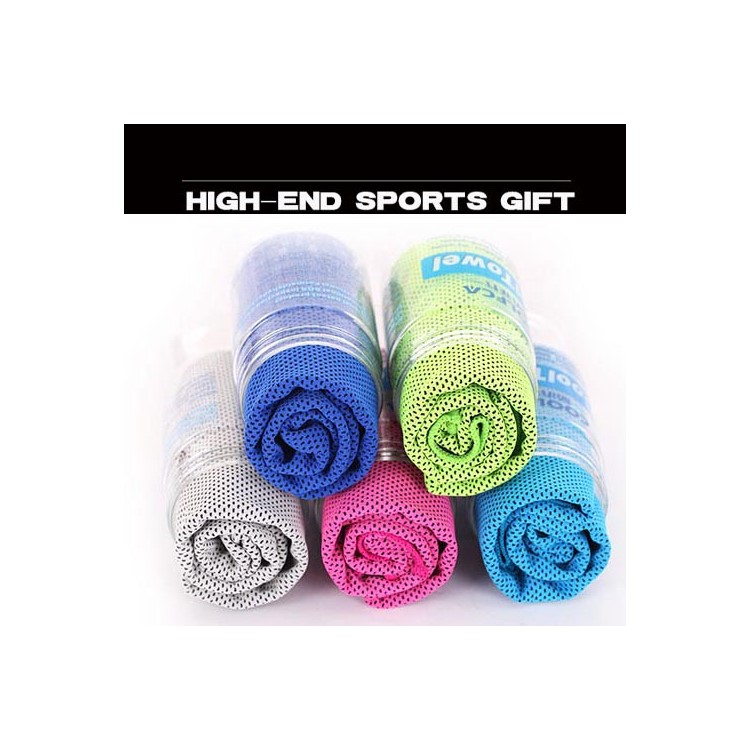 ROMIX Sports Gym Cooling Towel 90 x 30cm with Plastic Bottle - Grey-16