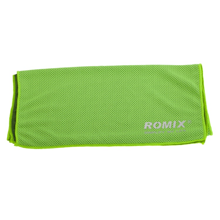 ROMIX Sports Gym Cooling Towel 90 x 30cm with Plastic Bottle - Grey-2