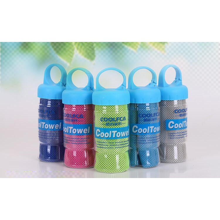 ROMIX Sports Gym Cooling Towel 90 x 30cm with Plastic Bottle - Grey-23