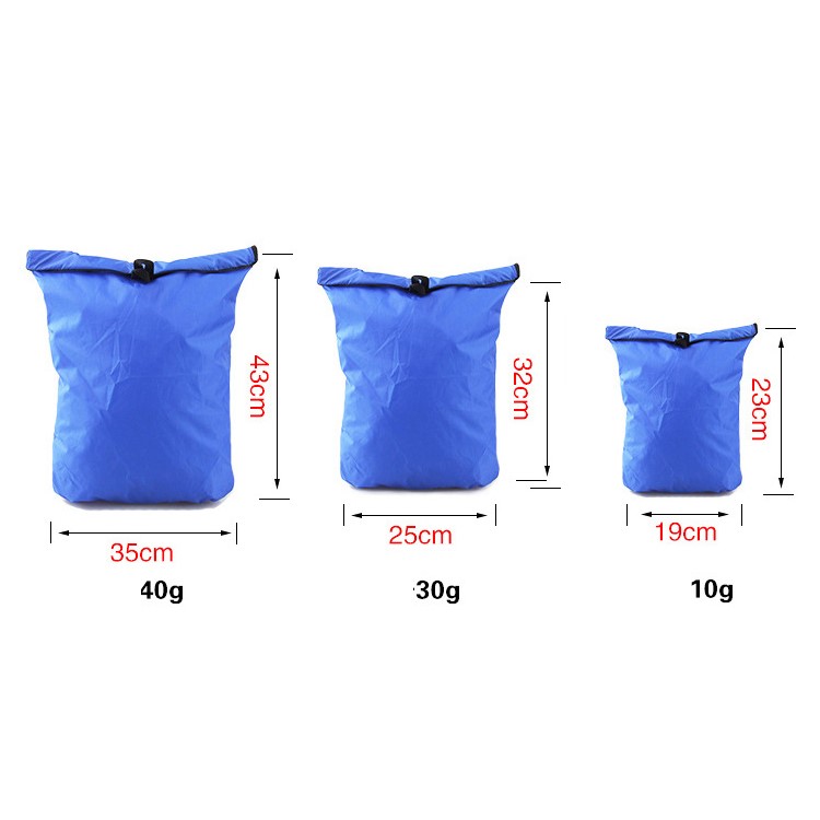 3PCS/Set Waterproof Storage Dry Bag Pouch for Canoeing Rafting Floating Camping - Blue-17