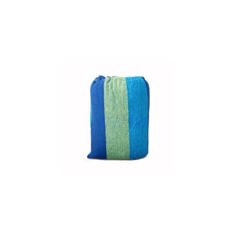 Outdoor Camping Leisure Colorful Stripes Canvas Hammock 185x80cm - Blue-7