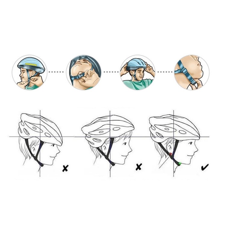 7Pcs/Set Adult / Child Protective Gear Sports Knees Elbows Wrists Head Support Protection Helmet Set for Skateboard Cycling Roller Skating - M Size-6
