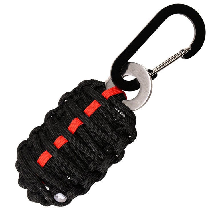 16 in 1 Emergency Tools Paracord Survival Kit - Black-1