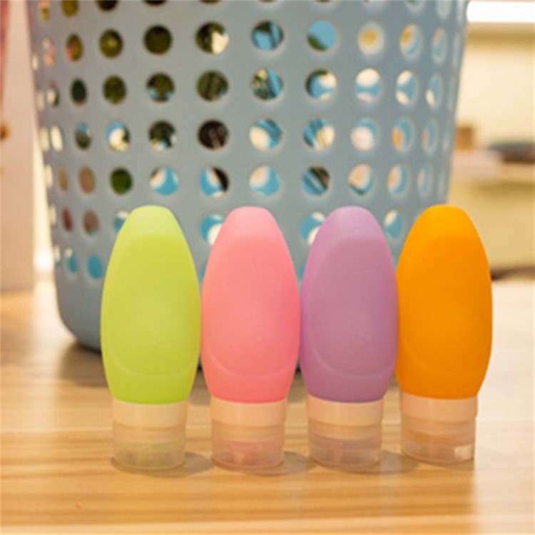 60ml Portable Silicone Travel Bottle with Suction Cup for Shampoo Cosmetics - Pink-1