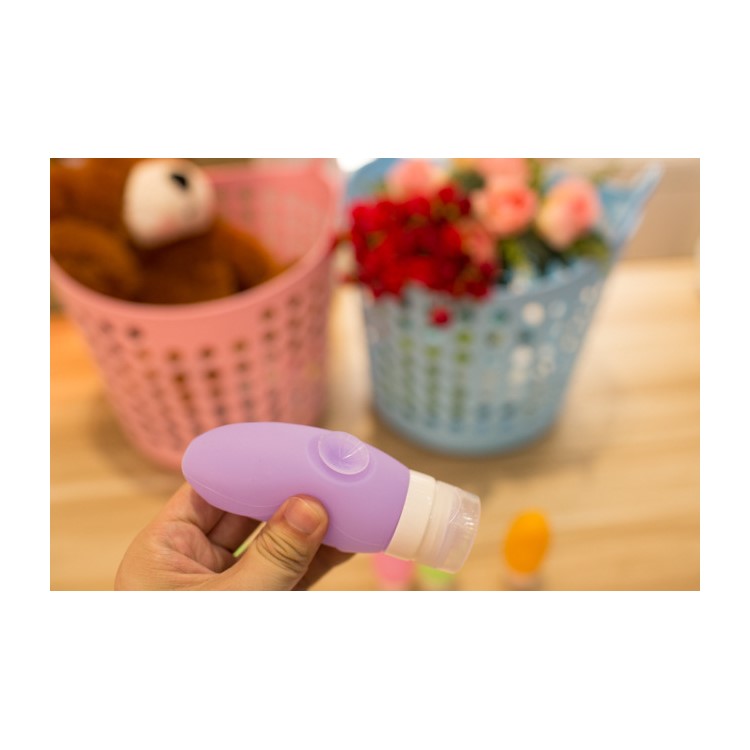 60ml Portable Silicone Travel Bottle with Suction Cup for Shampoo Cosmetics - Pink-10