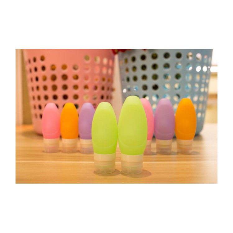60ml Portable Silicone Travel Bottle with Suction Cup for Shampoo Cosmetics - Pink-13