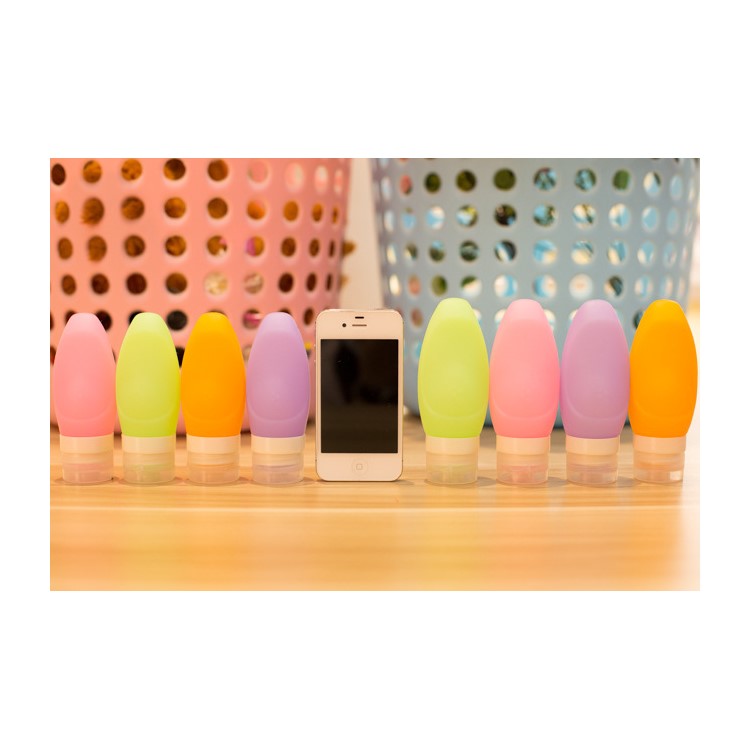 60ml Portable Silicone Travel Bottle with Suction Cup for Shampoo Cosmetics - Pink-14