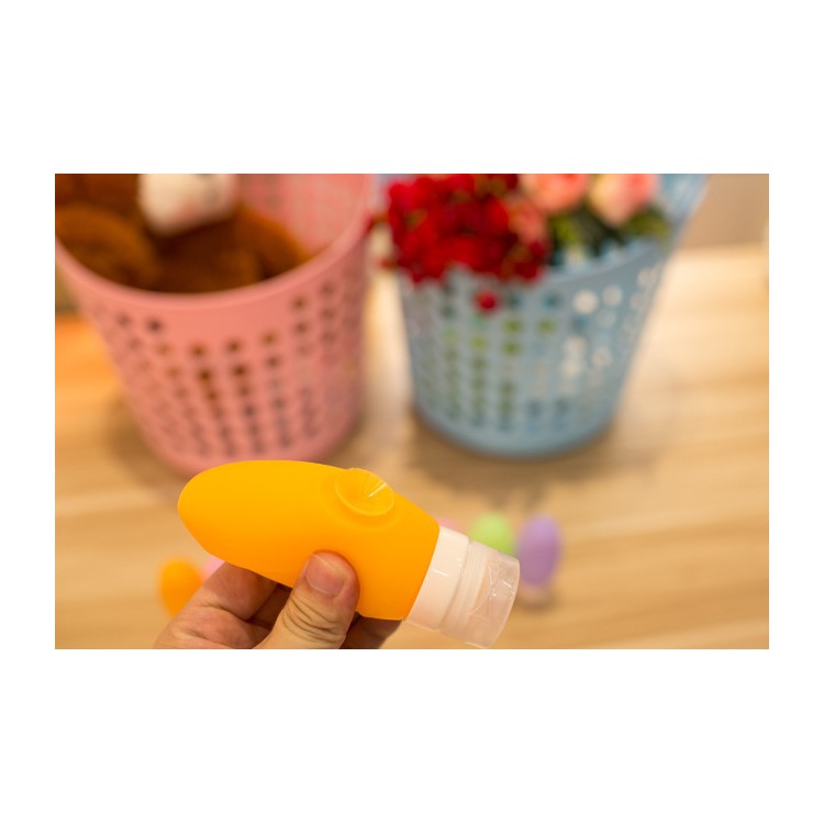 60ml Portable Silicone Travel Bottle with Suction Cup for Shampoo Cosmetics - Pink-5