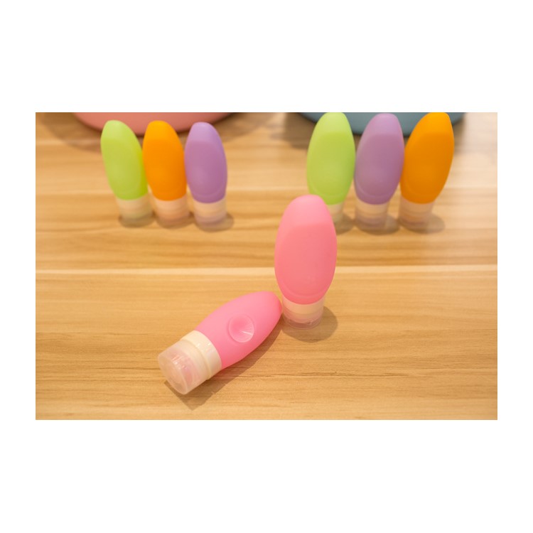 60ml Portable Silicone Travel Bottle with Suction Cup for Shampoo Cosmetics - Pink-6