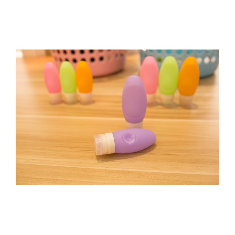 60ml Portable Silicone Travel Bottle with Suction Cup for Shampoo Cosmetics - Pink-9