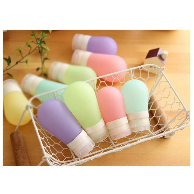 90ML Bulb Shape Food Grade FDA Certified Silicone Travel Bottle - Pink-1