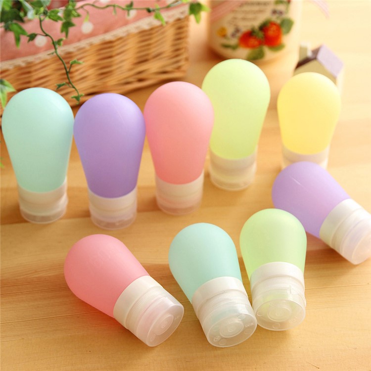 90ML Bulb Shape Food Grade FDA Certified Silicone Travel Bottle - Pink-11