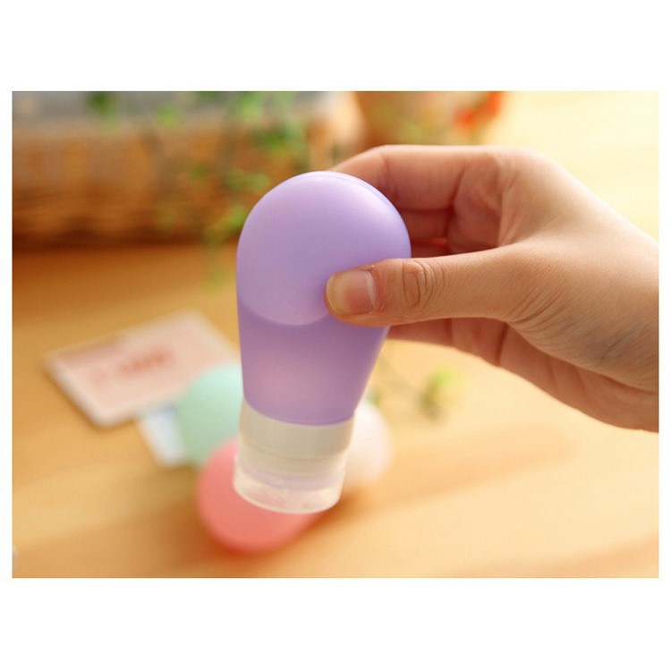 90ML Bulb Shape Food Grade FDA Certified Silicone Travel Bottle - Pink-14