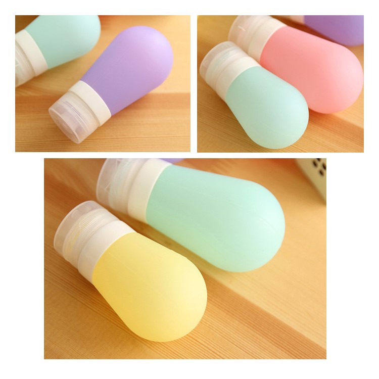 90ML Bulb Shape Food Grade FDA Certified Silicone Travel Bottle - Pink-18