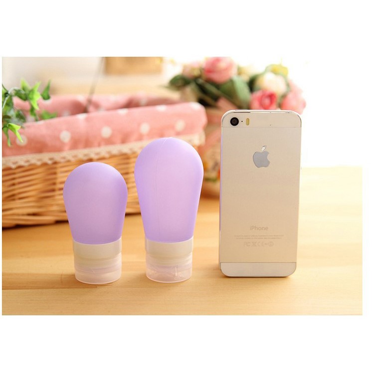 90ML Bulb Shape Food Grade FDA Certified Silicone Travel Bottle - Pink-4