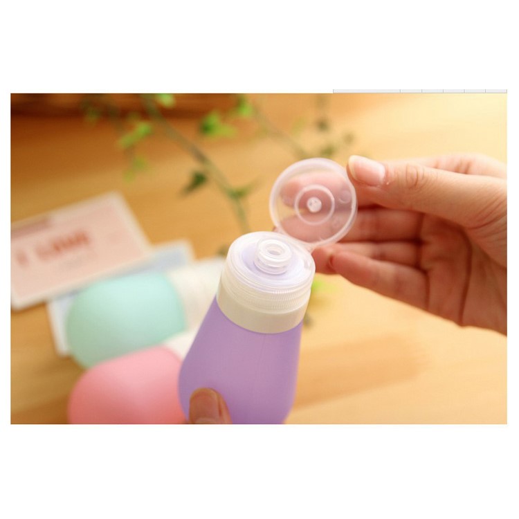 90ML Bulb Shape Food Grade FDA Certified Silicone Travel Bottle - Pink-5