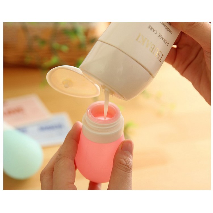 90ML Bulb Shape Food Grade FDA Certified Silicone Travel Bottle - Pink-7