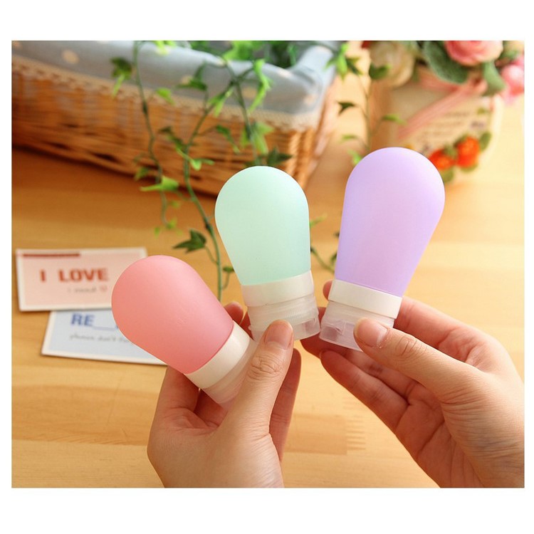 90ML Bulb Shape Food Grade FDA Certified Silicone Travel Bottle - Pink-8
