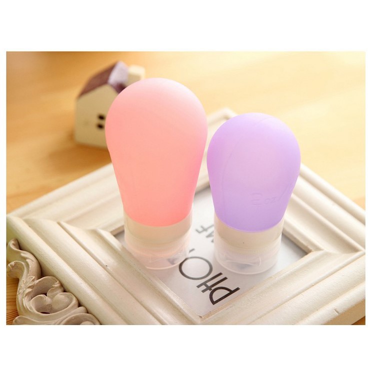 90ML Bulb Shape Food Grade FDA Certified Silicone Travel Bottle - Pink-9