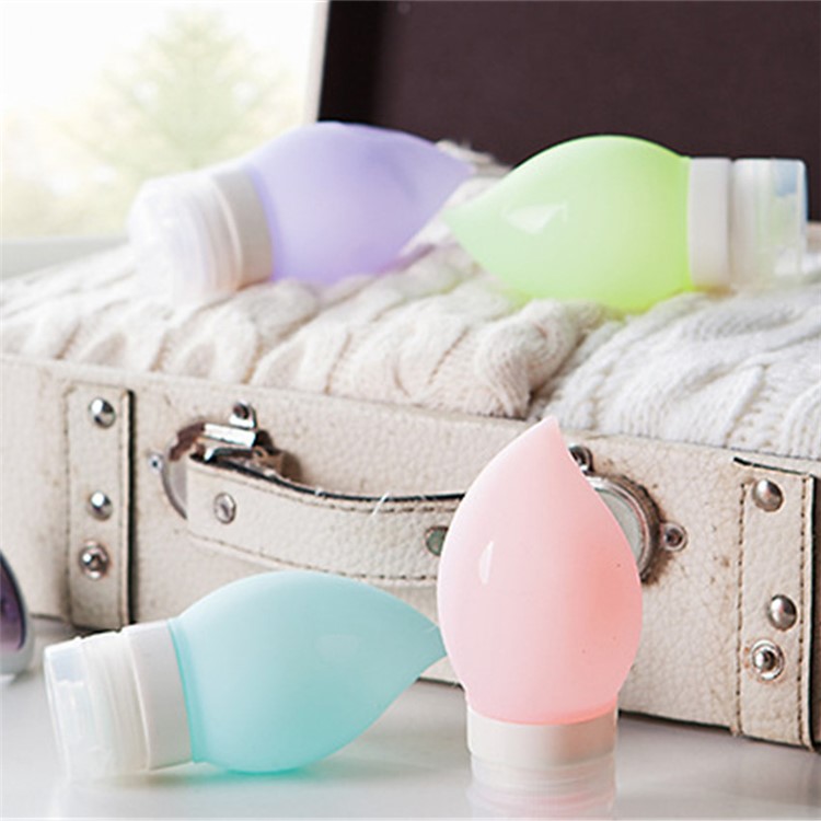 75ML Peach Shape Silicone Travel Bottle - Pink-1