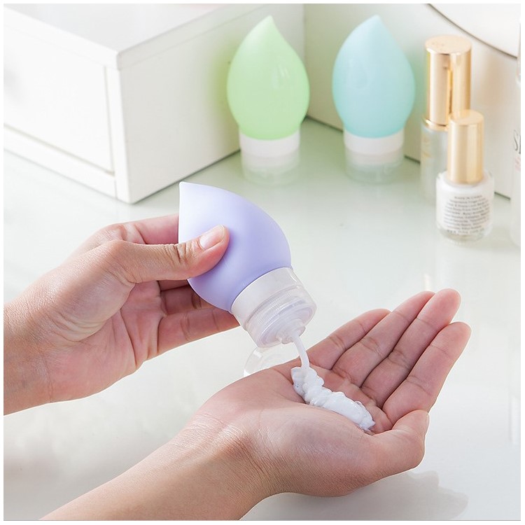 75ML Peach Shape Silicone Travel Bottle - Pink-2