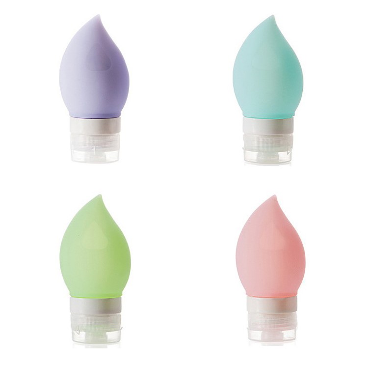 75ML Peach Shape Silicone Travel Bottle - Pink-4