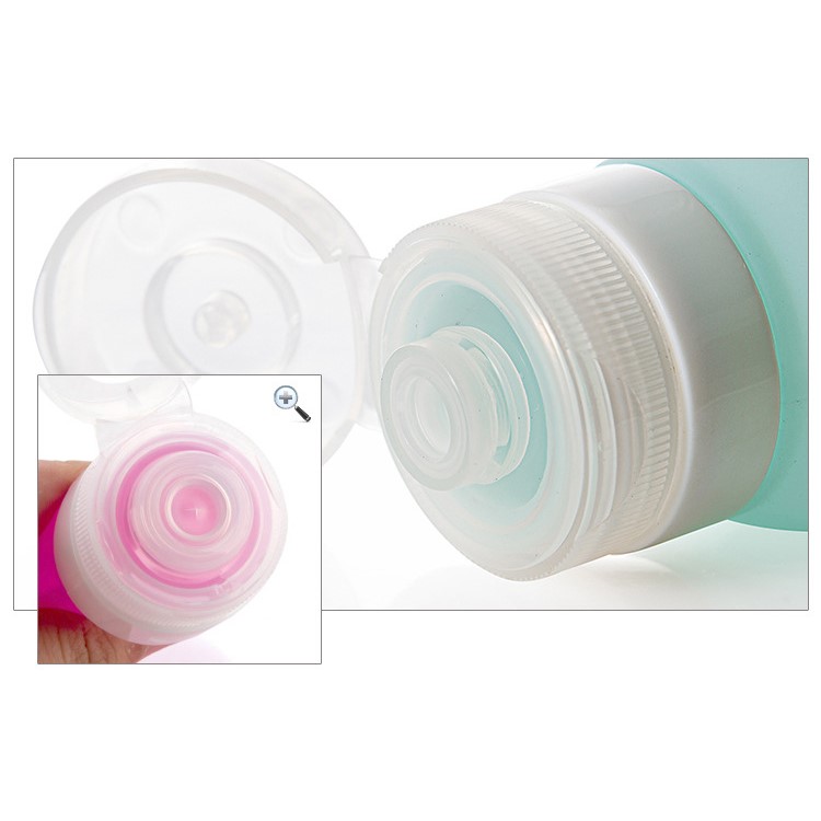 75ML Peach Shape Silicone Travel Bottle - Pink-7