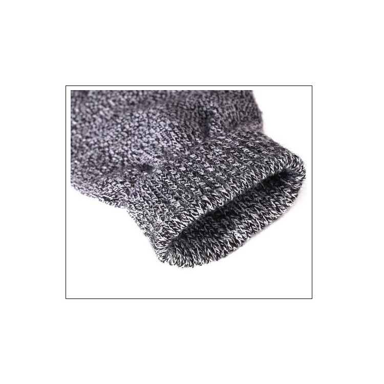 Unisex Touchscreen Texting Gloves Warm Winter Knitted Glove - Black Melange-4