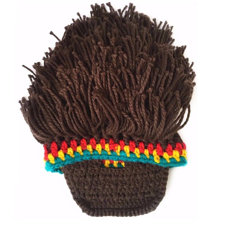 Warm Winter Beard Knit Crochet Hat Mustache Mask Cap-7