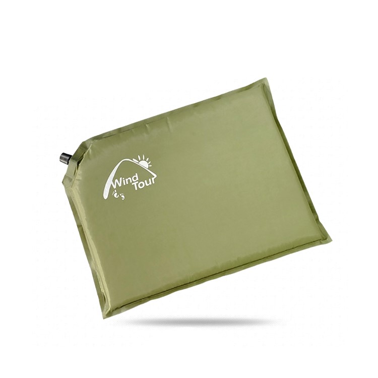 WIND TOUR Camping Travel Seat Collapsible Inflatable Cushion 30x40x3cm - Army Green-1