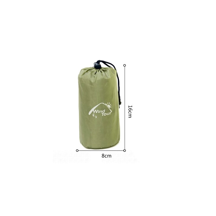 WIND TOUR Camping Travel Seat Collapsible Inflatable Cushion 30x40x3cm - Army Green-2