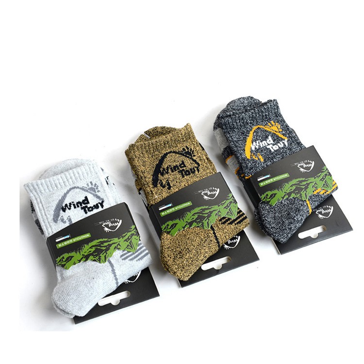 3Pcs/Lot WIND TOUR Unisex Breathable Winter Warm Thickened Crew Socks-5