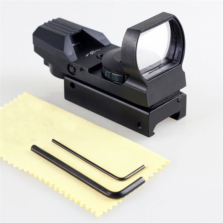 Red and Green Reflex Sight with 4 Reticles - Black-12
