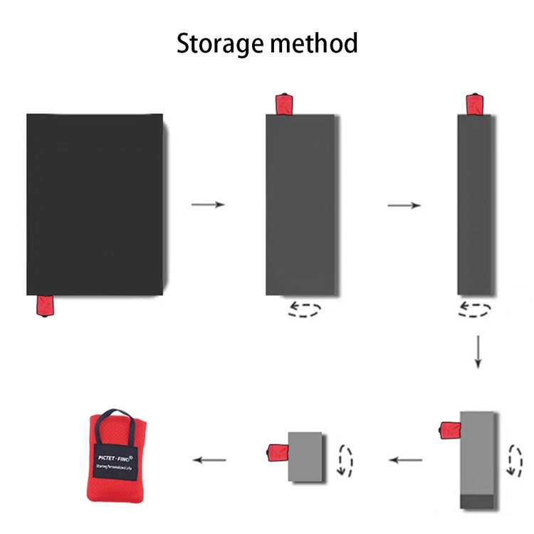 Pictet. Bolso Fino Tamanho Dobrável Praia Piquenique Camping Cobertor Mat, Tamanho: 110 X 160cm