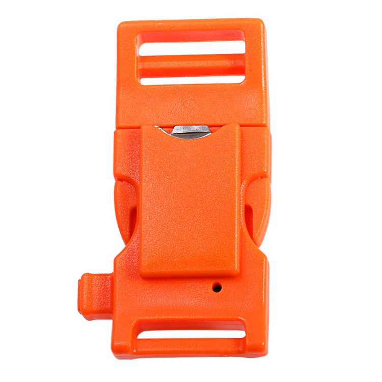 2pcs Multifunctional Survival Fire Starters with Compass Whistle Scraper - Orange-2