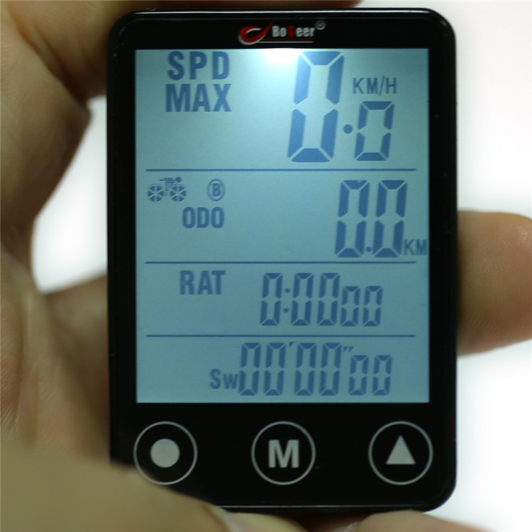 Outdoor Multi-function Touch Screen Bicycle Stopwatch Waterproof Wireless Bike Computer - Black-2