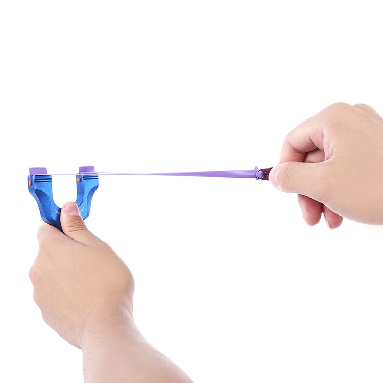 Outdoor Hunting Titanium Magnesium Aluminum Alloy Catapult Slingshot - Blue-5
