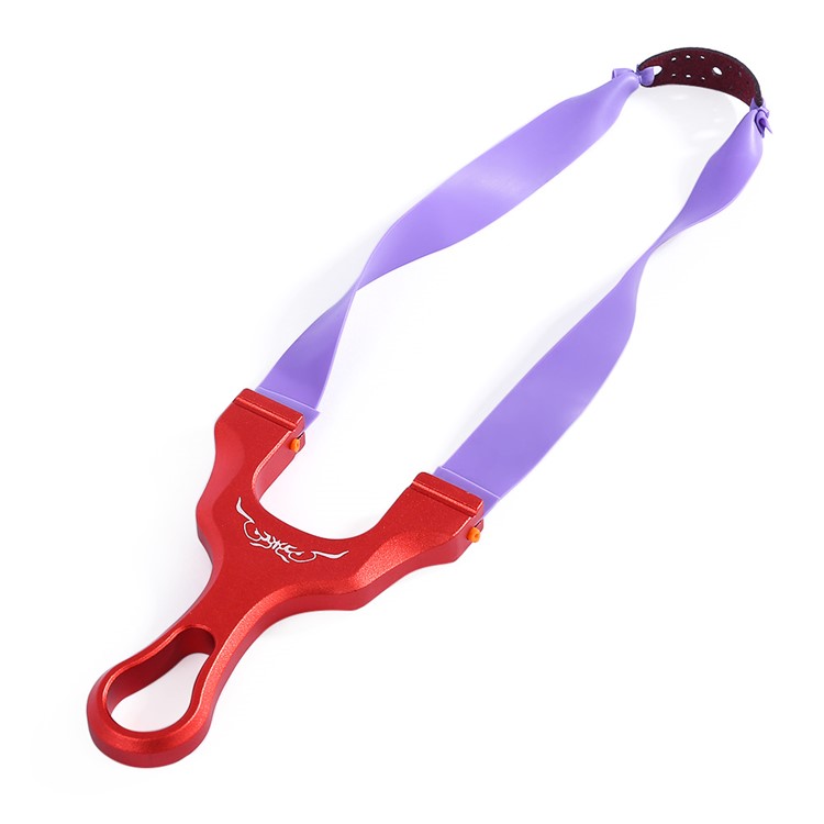 Outdoor Titanium Magnesium Aluminum Alloy Catapult Hunting Slingshot - Red-2