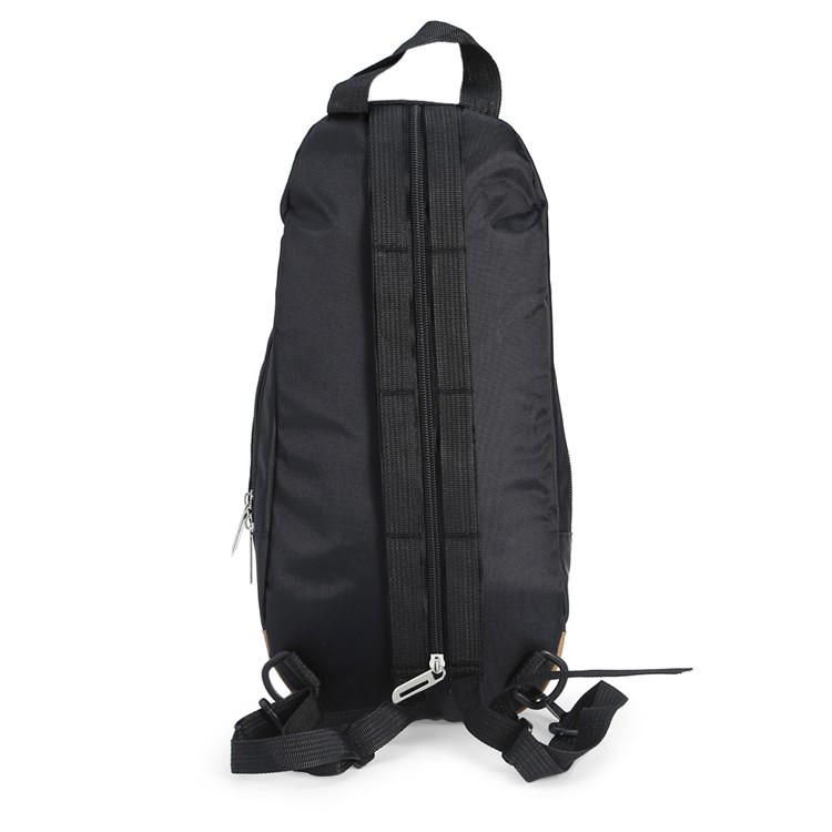 Rainbow Style Nylon Outdoor Travel Chest Bag Sling Bag Satchel - Black-4