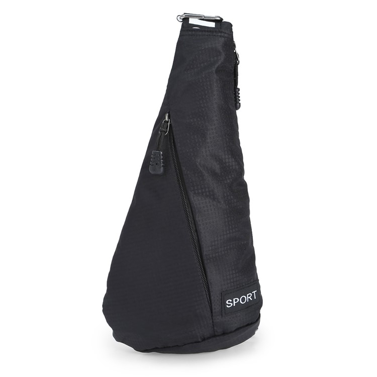 MCYS&JPN Men Women Casual Sports Nylon Chest Bag Sling Bag - Black-2