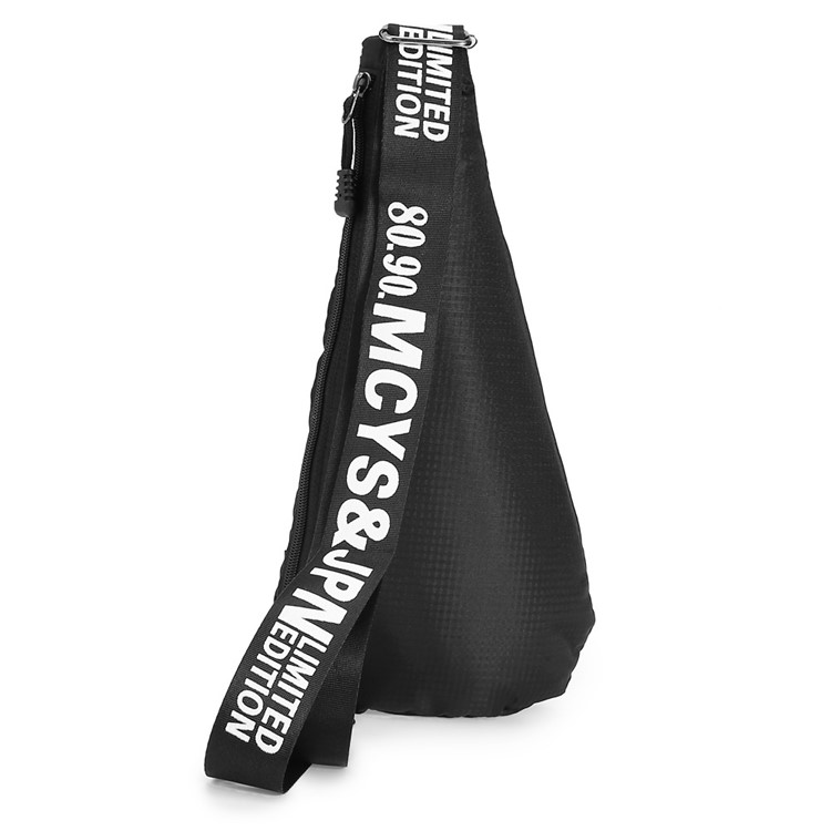 MCYS&JPN Men Women Casual Sports Nylon Chest Bag Sling Bag - Black-4