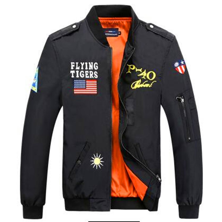 Riding Fishing Camping Men's Casual Baseball Jacket - Black / M Size-1